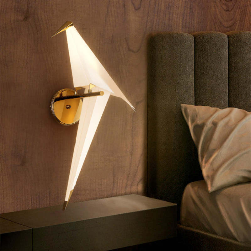 Arisha Bellissimo LED Uccello Art-Deco Applique Metallo Acrilico Soggiorno/Camera da Letto