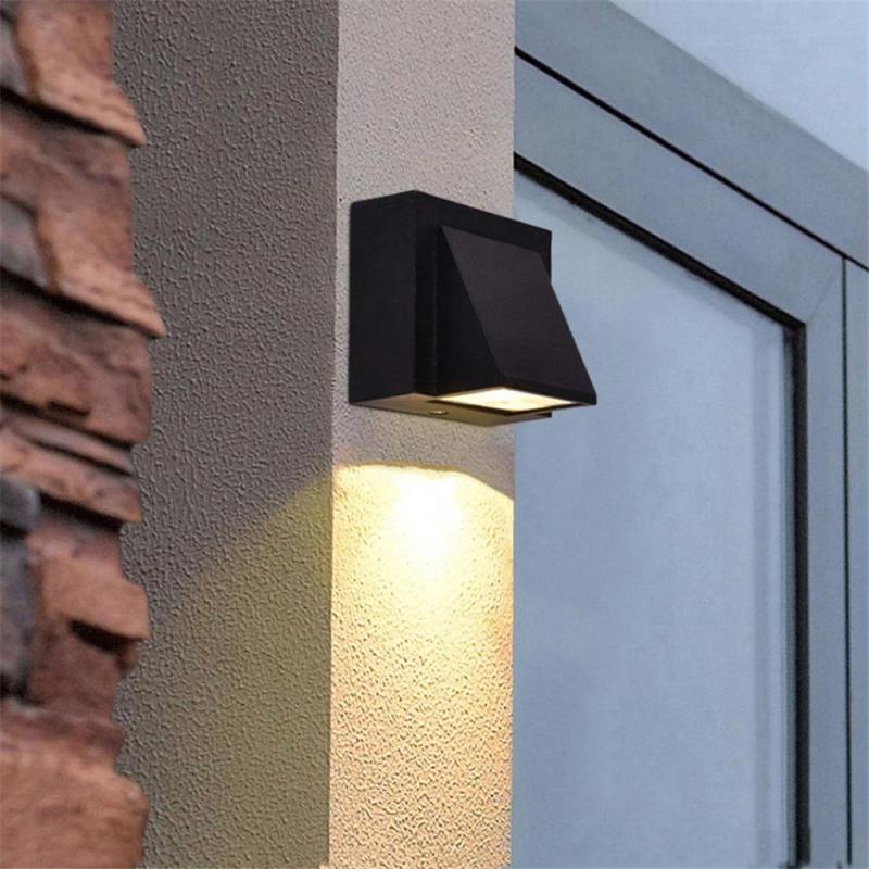 Ray Moderna Minimalismo LED Applique da Esterni Metallo Nera Piccolo Corridoio/Giardino