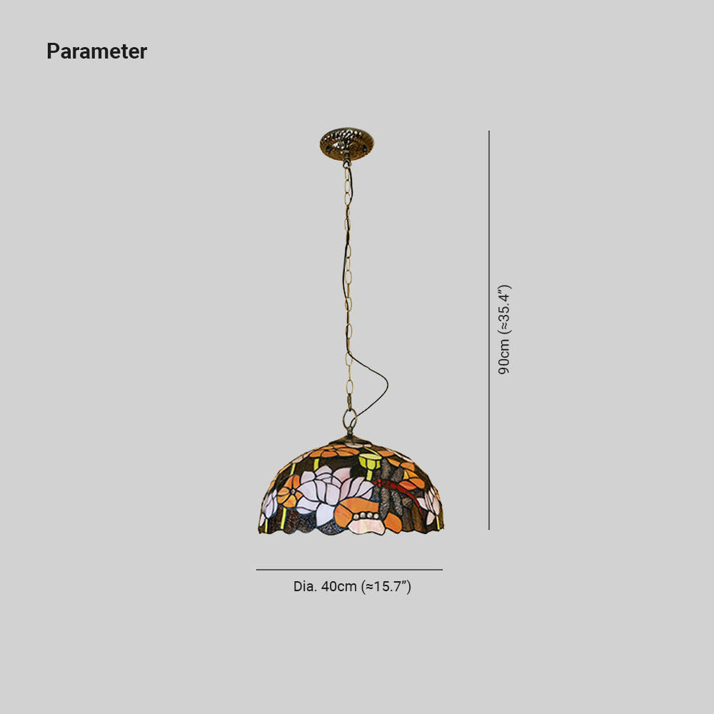 Tiffany Vintage Metallo Vetro Lampade a Sospensione Soggiorno Camera da letto