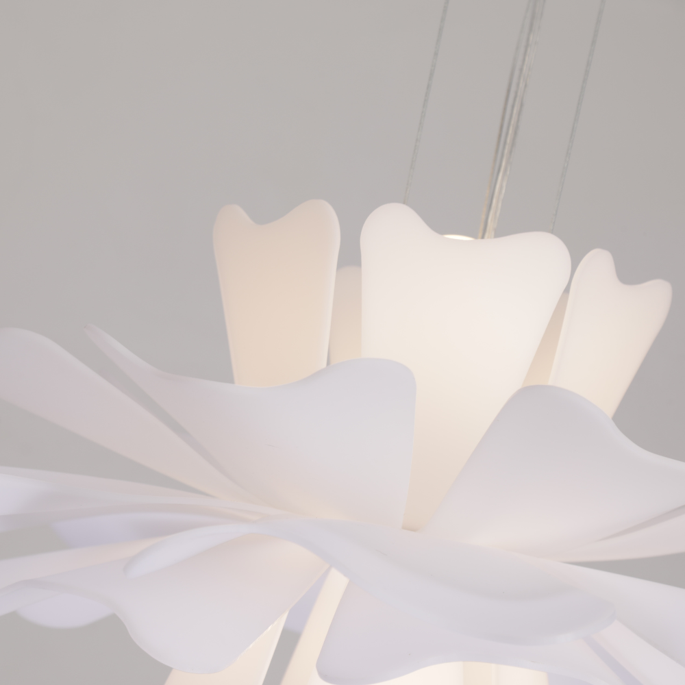 Bella Moderni LED Lampada a Sospensione Bianco Fiore Soggiorno/Camera da Letto Elegante
