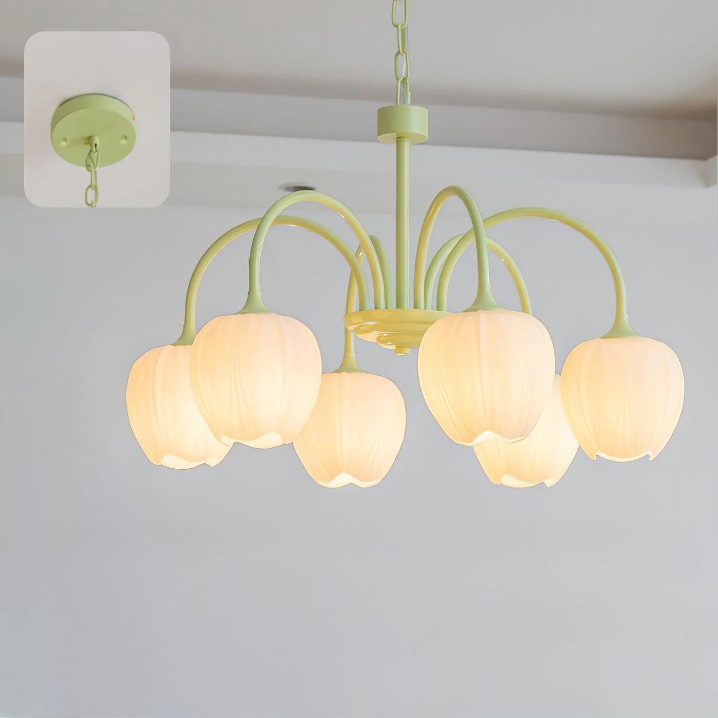 Aria Lampadari a Forma di Tulipano Fresco