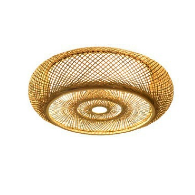 Muto Design LED Plafoniera Rustica LED Intrecciata Rattan Metallo Soggiorno/Camera da Letto/Sala da Pranzo