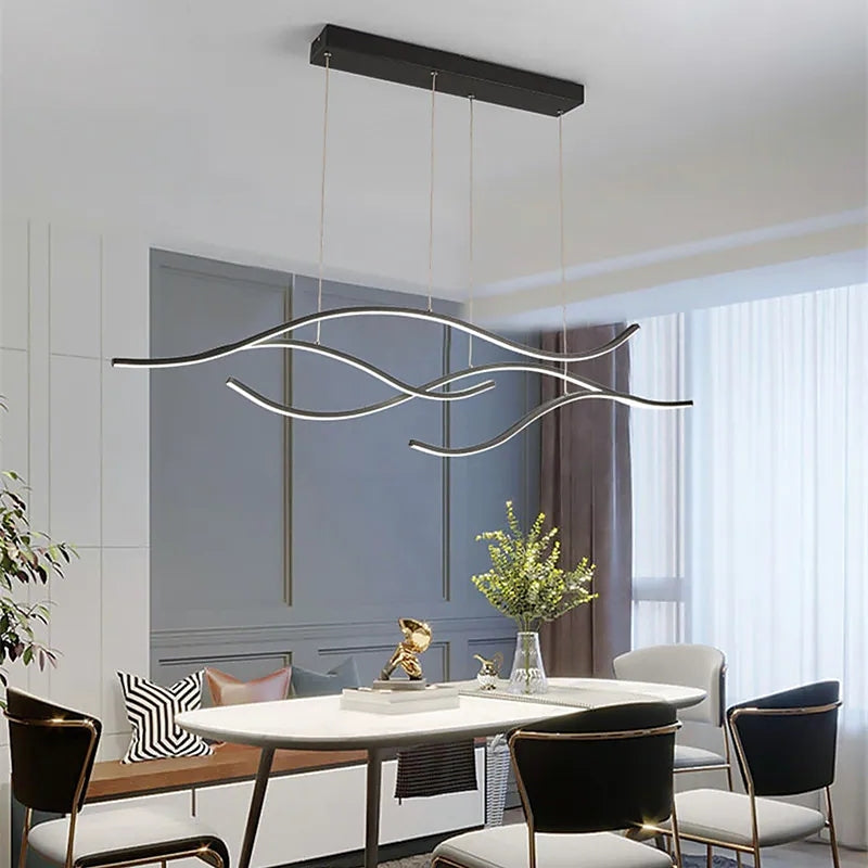 Arisha Moderni LED Lampade a Sospensione Nero/Oro Metallo Ristorante/Soggiorno/Camera da Letto