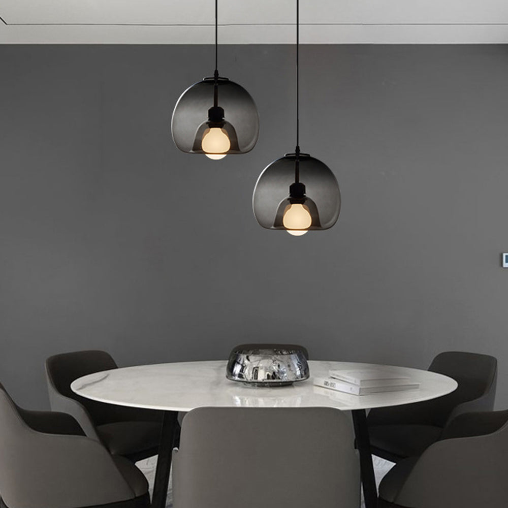 Valentina Moderno LED Globo Vetro Lampade a Sospensione Ambra/Grigio Soggiorno/Camera da Letto