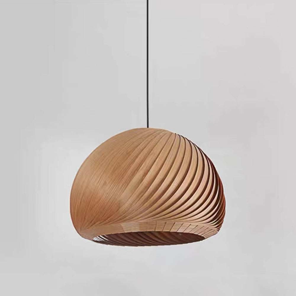 Muto Moderno LED Lampade a Sospensione Semicerchio Metallo Legno Nativo Soggiorno/Camera da Letto