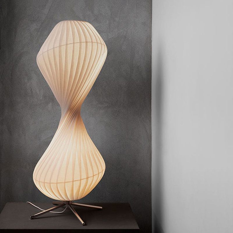 Ritta Moderne LED Lampade da Terra Tessuto/Metallo Bianco Salotto