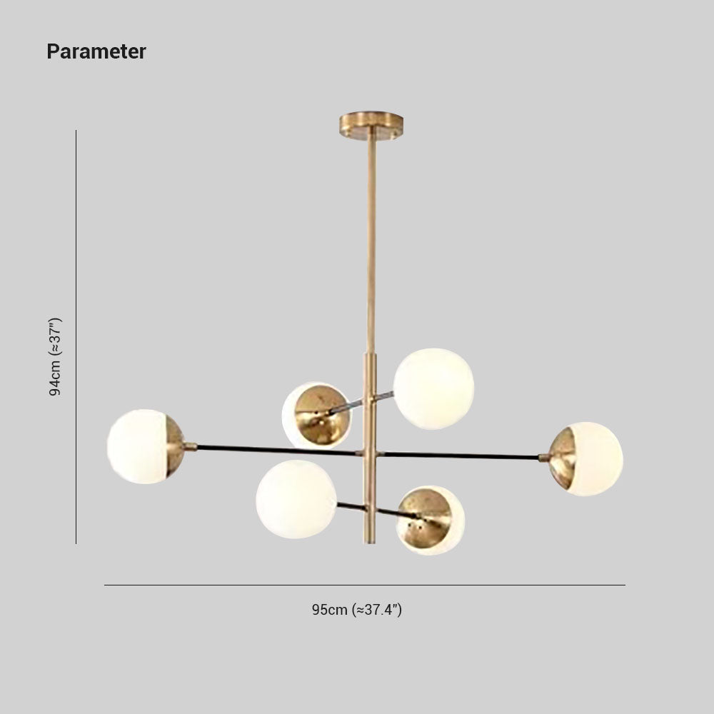 Valentina Moderni LED Lampade a Sospensione Metallo/Vetro Oro Multi Globo Soggiorno/Camera da Letto