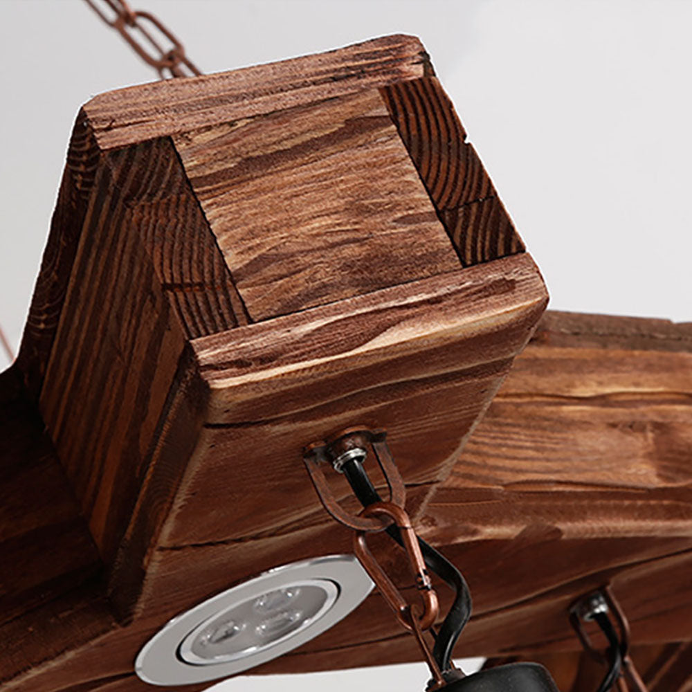 Epoch Lampade a Sospensione Retro Elegante Noce Metallo Legno Sala da Pranzo