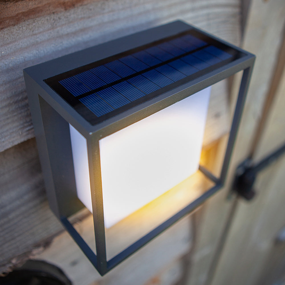 Ray Moderno Sensore Rettangolare Applique da Esterno a Energia Solare
