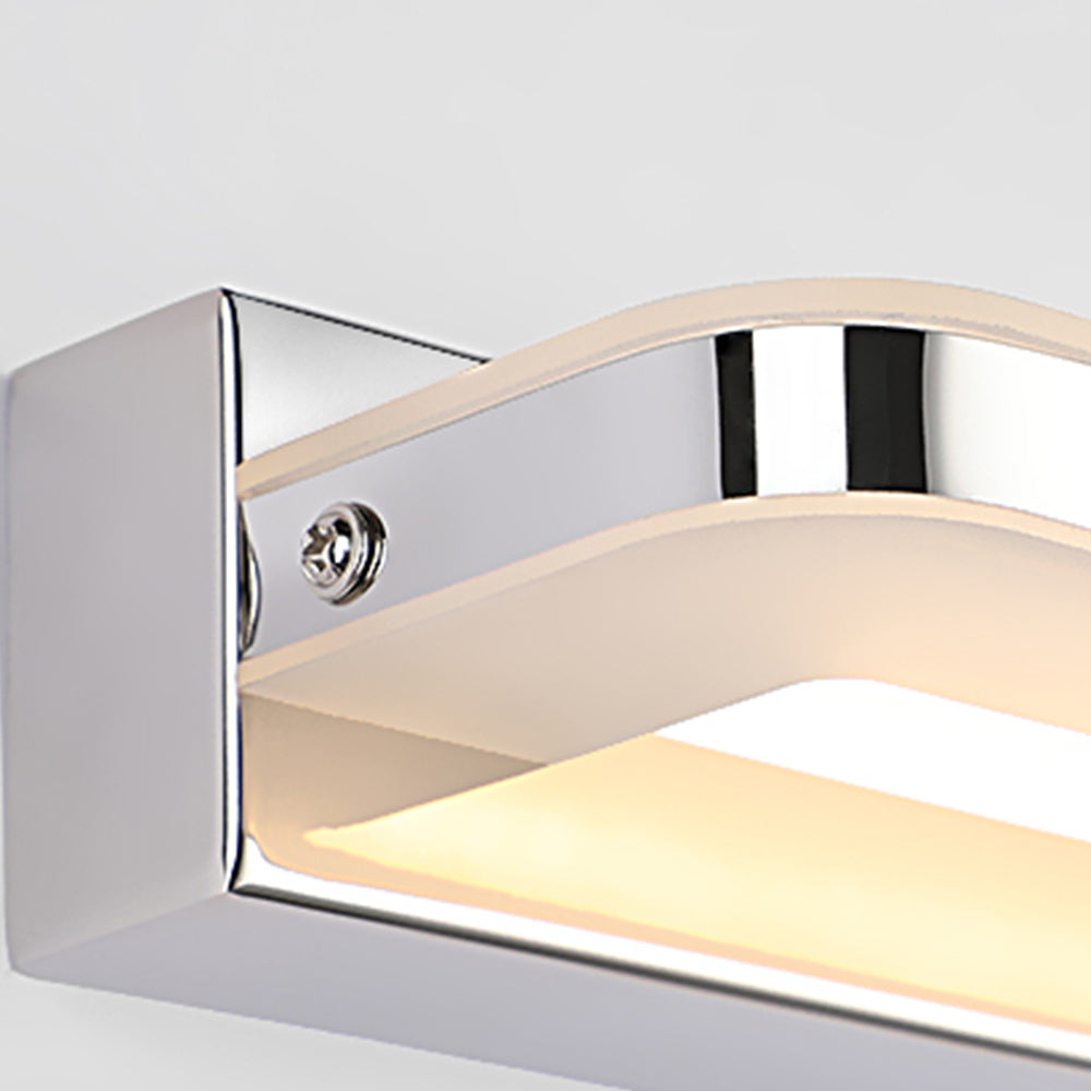 Arisha Nordico LED Lineare Metallo Specchio Anteriore Applique Cromo/Nero Bagno