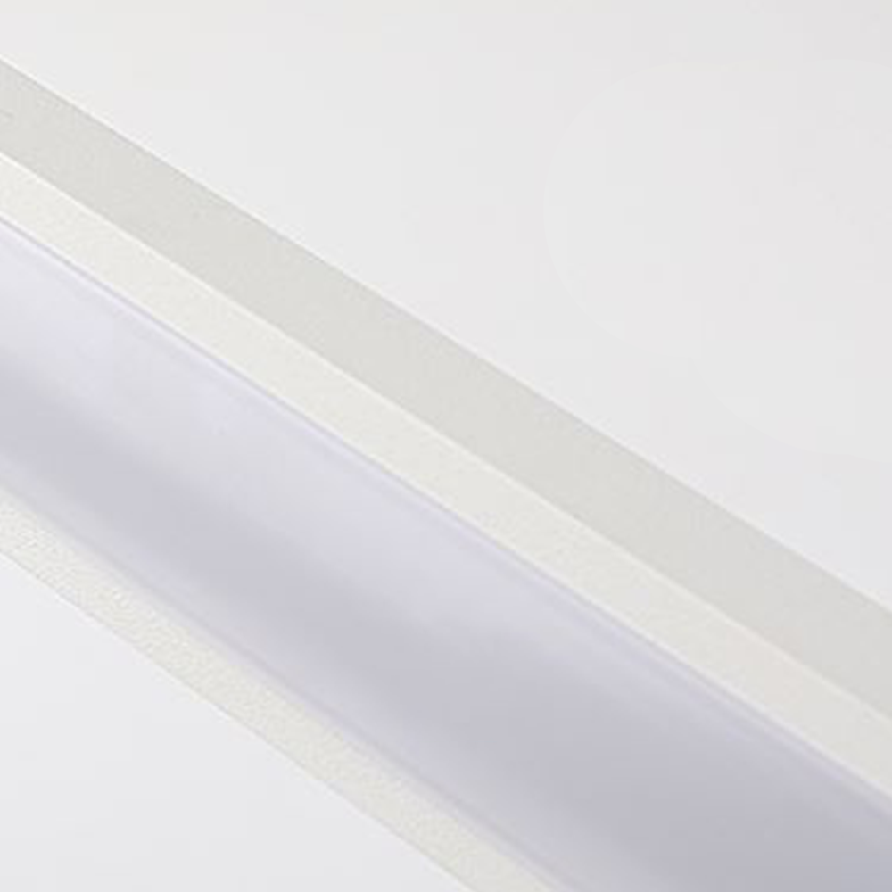 Arisha Minimalismo LED Applique Rettangolo Anteriore Vanity Metallo Bianco Bagno