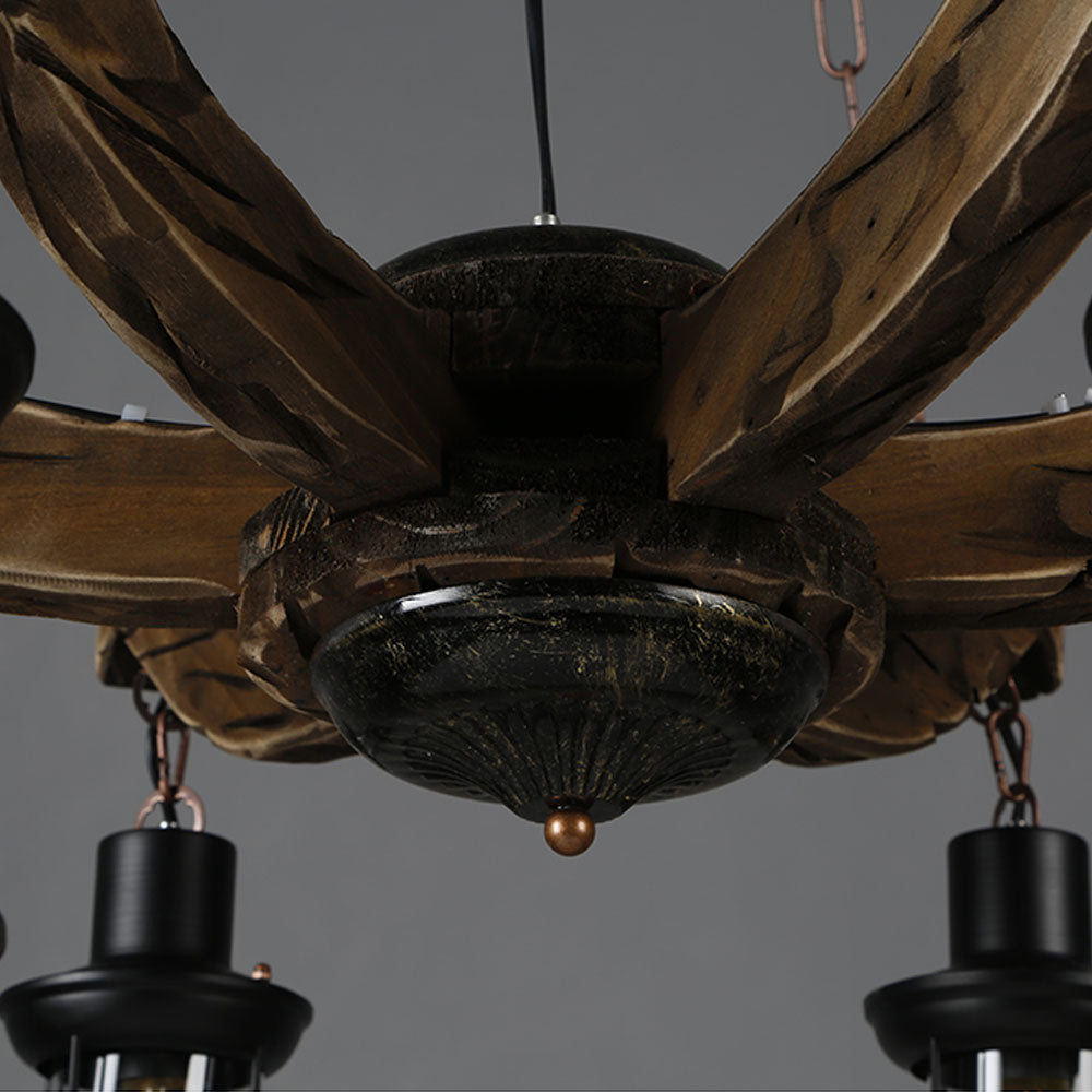 Epoch Vintage Industriale LED Lampade a Sospensione Nero Metallo/Legno Soggiorno/Camera da Letto