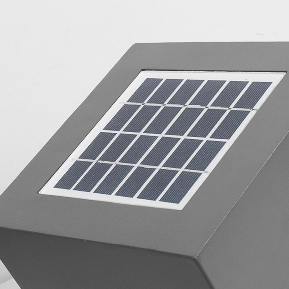 Ray Minimalista Quadrato Solare Metallo Lampade da Esterno Nero