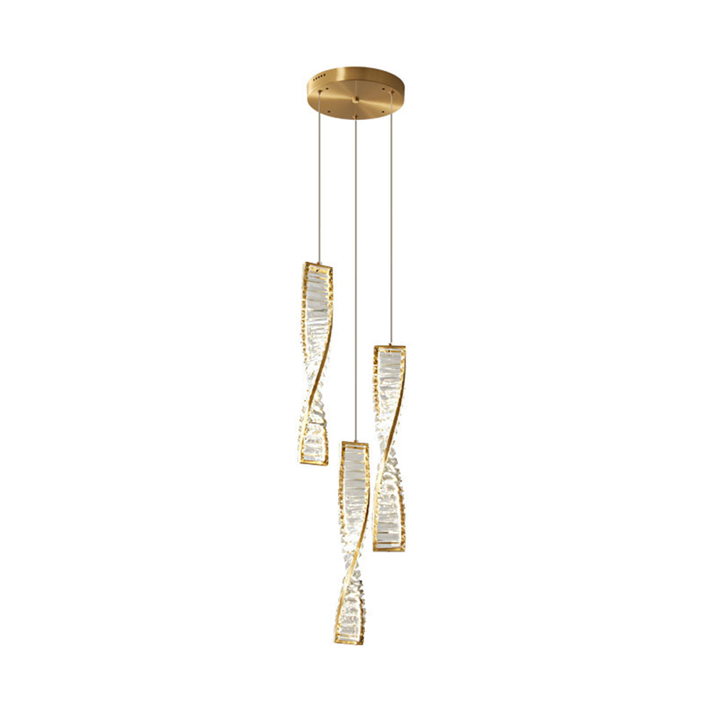 Kristy Moderne LED Spirale Lampade a Sospensione Metallo Nero/Oro Spirale Soggiorno/Camera da Letto