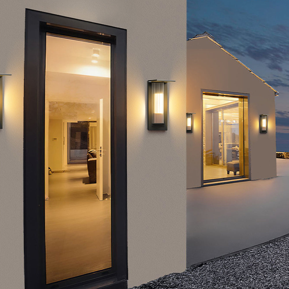 Ray Moderno Rettangolare Acrilico Applique da Esterno Balcone