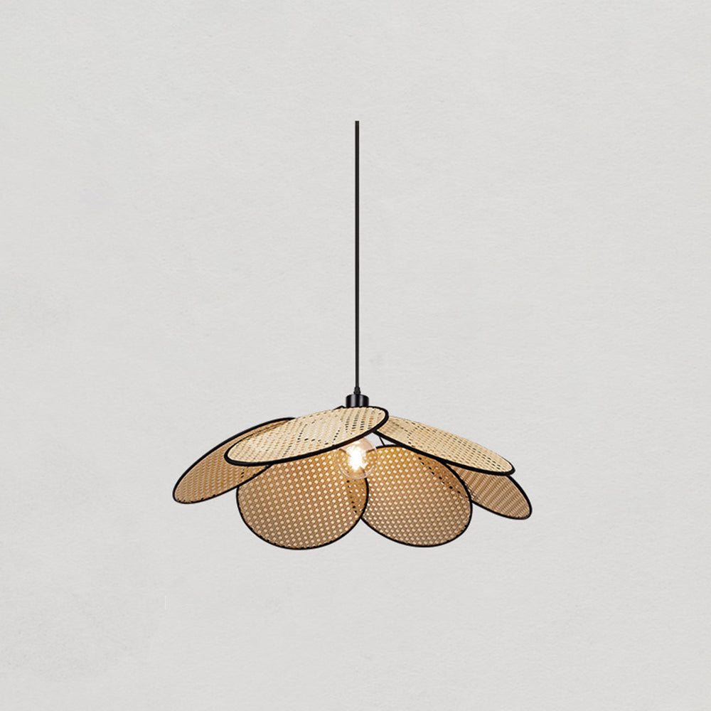 Ritta Moderno Elegante LED Fiore Lampada a Sospensione Rattan Nero/Bianco Soggiorno/Camera da Letto/Sala da Pranzo