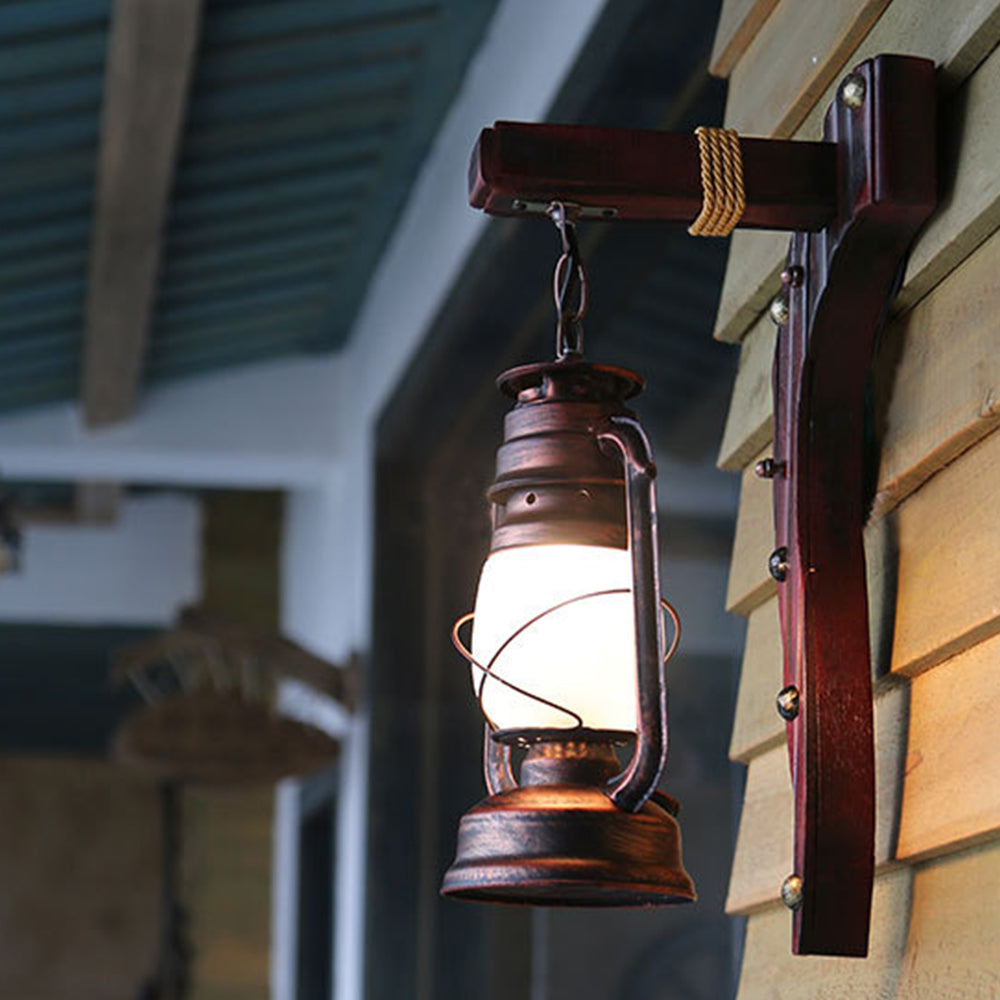 Epoch Vintage Industriale LED Metallo Legno Marrone Soggiorno/Camera da Letto
