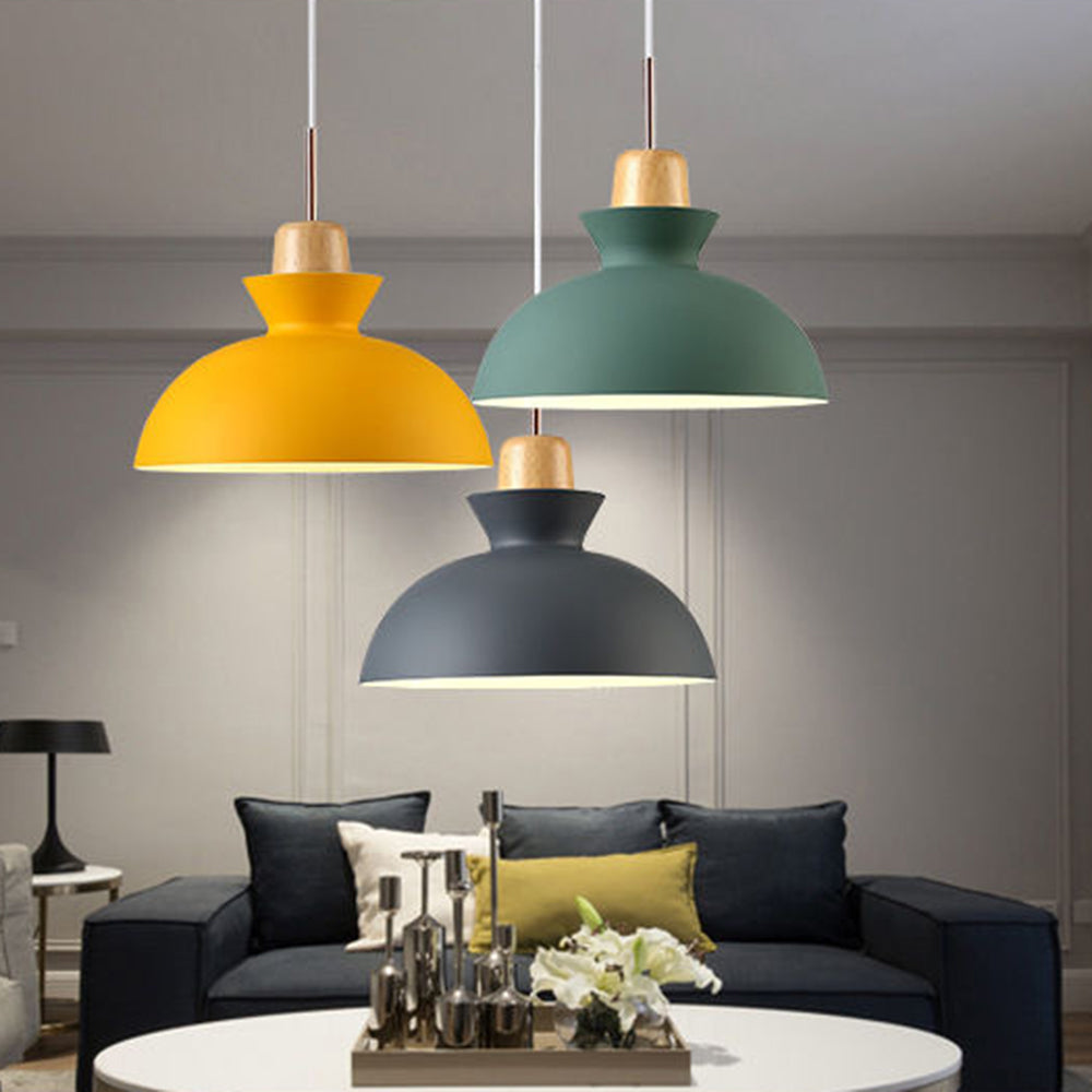 Morandi Moderno Classico LED Lampade a Sospensione Semicircolare Metallo Soggiorno/Camera da Letto