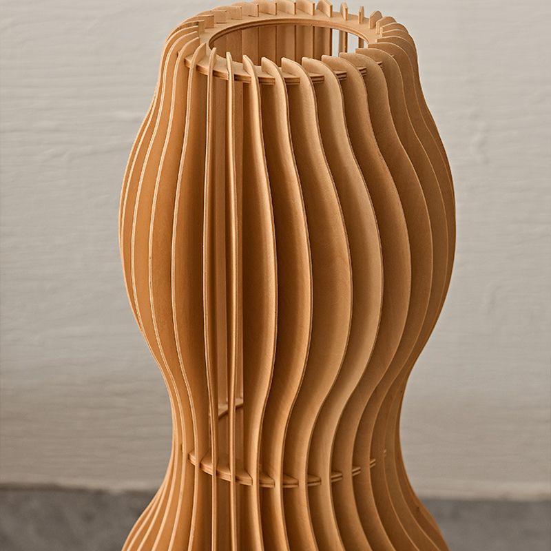 Muto Creative Uniche Moderno Legno Cachi Lampade da Terra