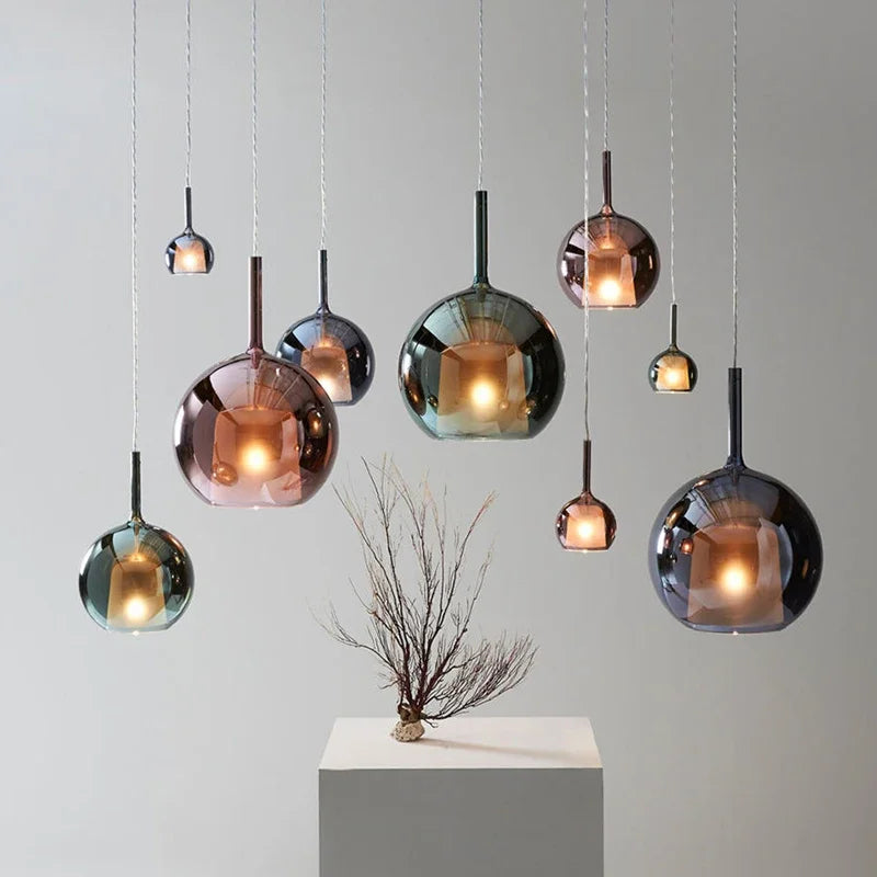 Valentina Moderno Sfera LED Lampade a Sospensione Vetro