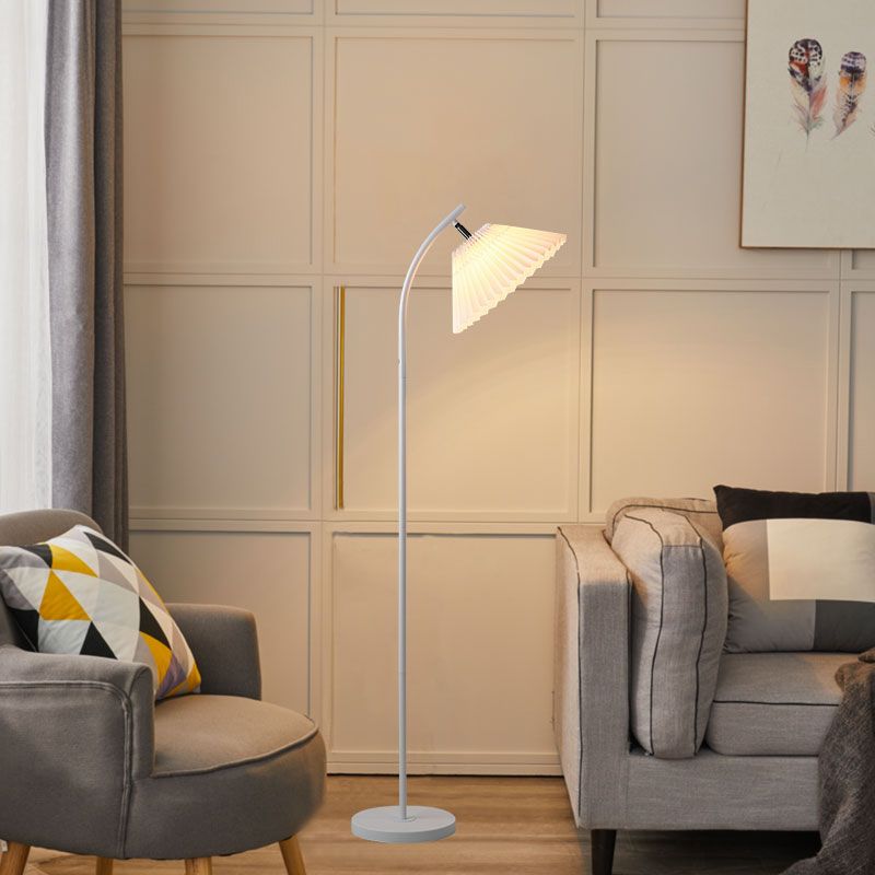 Muto Moderne Plissettato Design LED Lampade da Terra Metallo/Tessuto Soggiorno