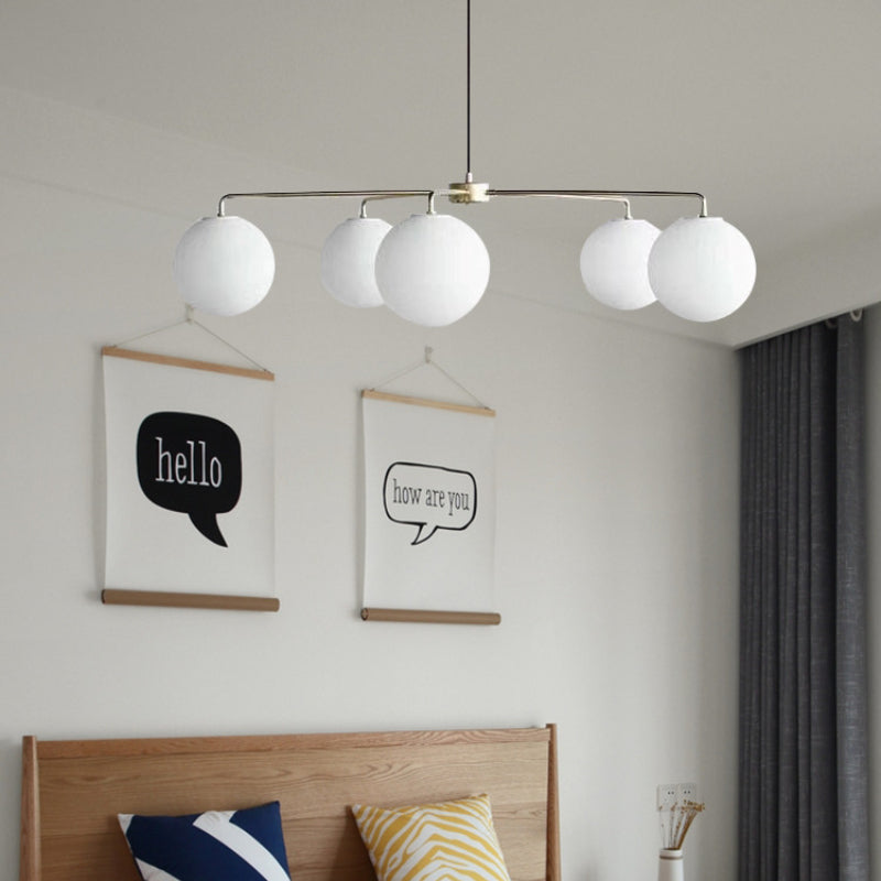 Valentina Minimalista LED Bolla Vetro Metallo Lampadari Camera da Letto