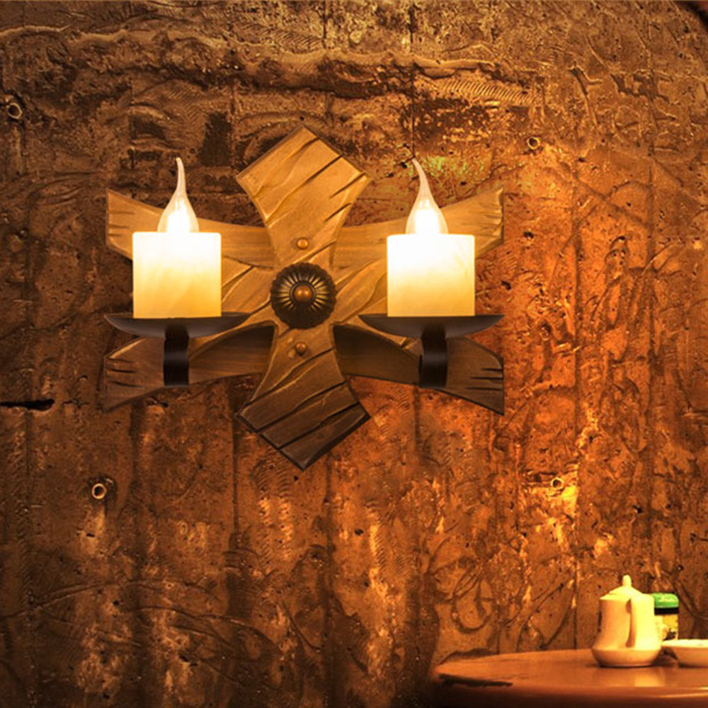 Epoch Vintage Decorativa LED Applique Metallo Bianco/Nero Lanterna Soggiorno/Camera da Letto