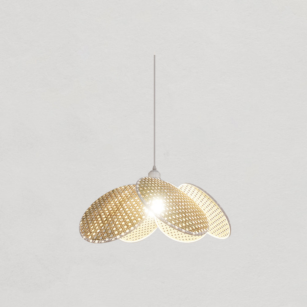 Ritta Moderno Elegante LED Fiore Lampada a Sospensione Rattan Nero/Bianco Soggiorno/Camera da Letto/Sala da Pranzo