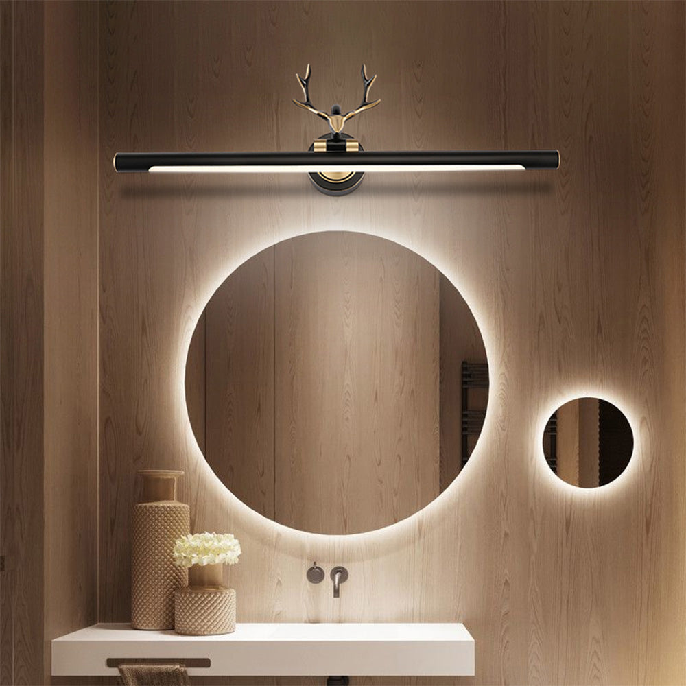 Arisha Moderno Design Cervo LED Applique Metallo Oro Specchio Bagno