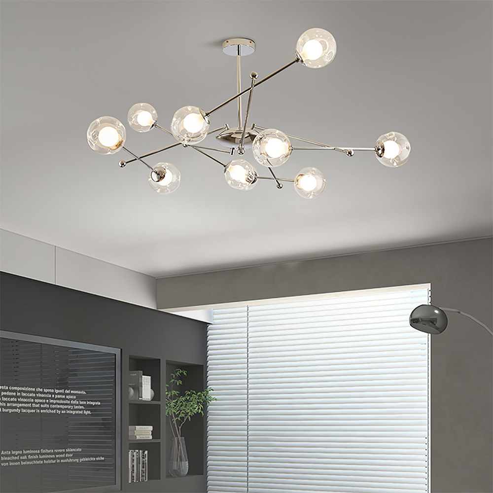 Valentina Nordico Bauhaus Lampadari Metallo Vetro Soggiorno