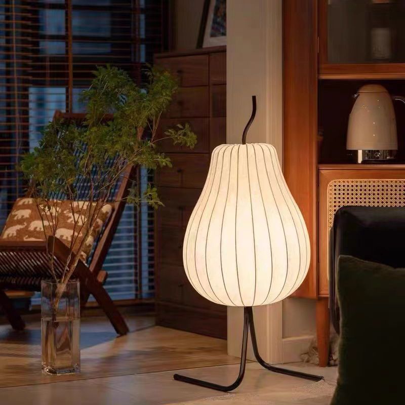 Ritta Soggiorno Tessuto/Metallo Lampade da Terra A Forma di Pera
