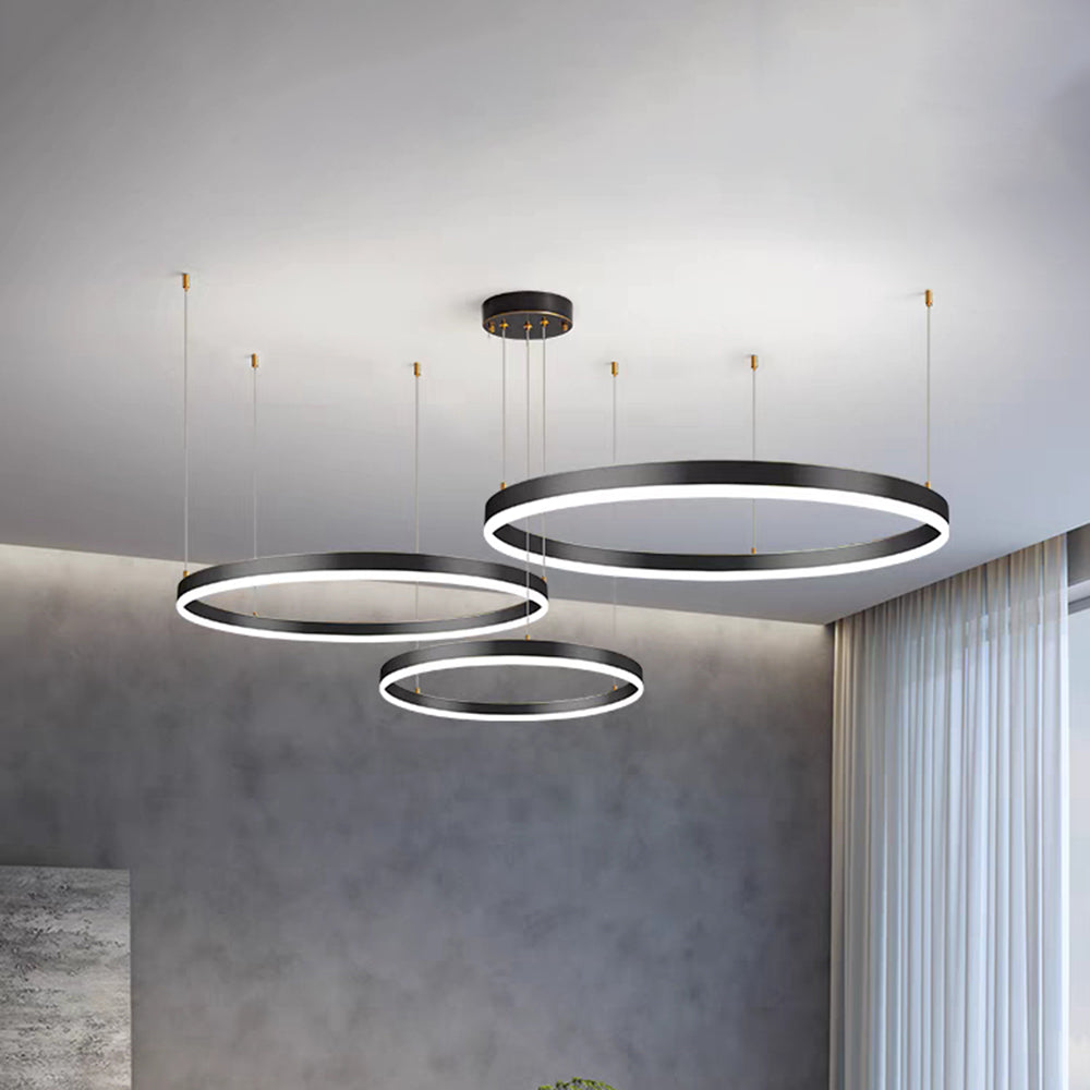 Arisha Lampada a Sospensione Metallo Nero/Oro/Caffè Tir-Cerchio Moderna