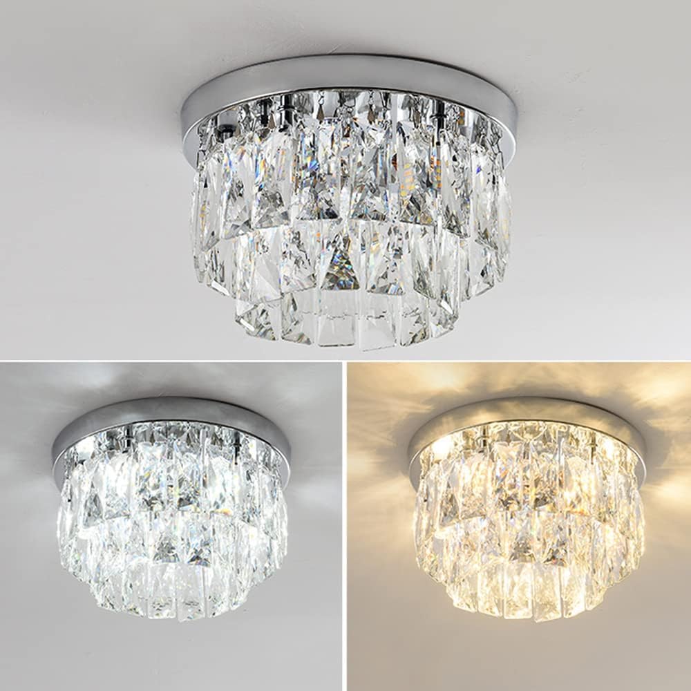 Kristy Lusso LED Metallo Vetro Plafoniera Oro Argento Soggiorno Camera da letto