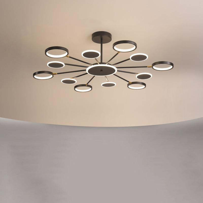 Sienna Modern LED Lampadari Geometrica Nero Metallo Acrilico Sala Studio/Soggiorno/Camera da Letto