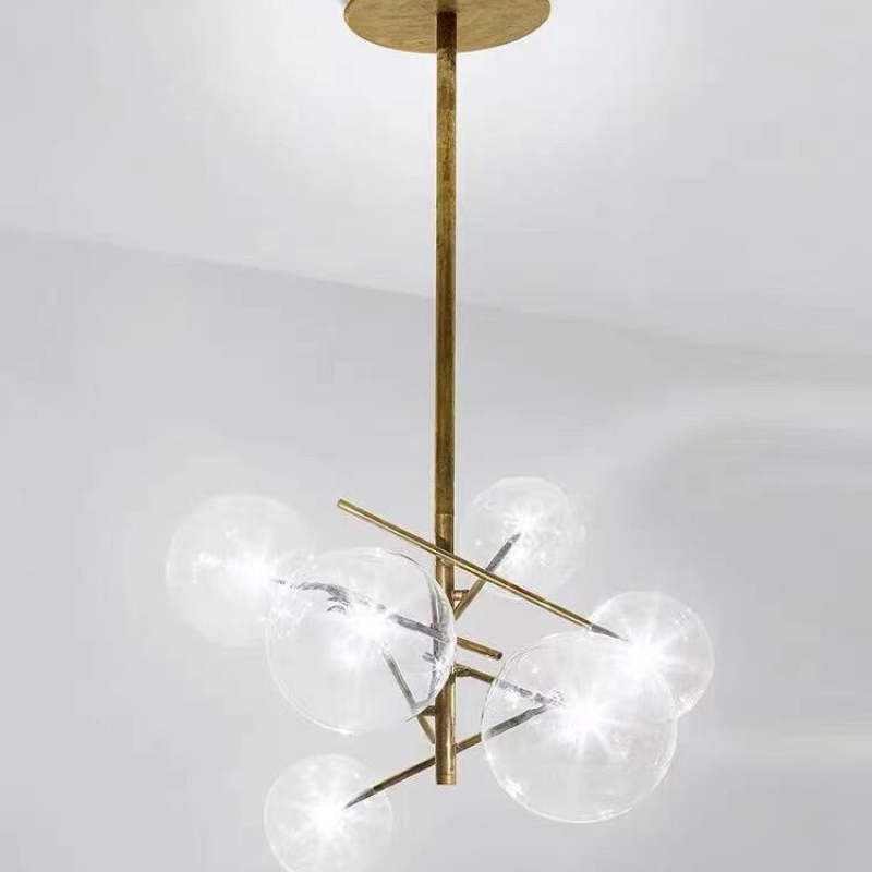 Nordic Lampada a Sospensione Vetro/Metallo Ramo Bolle Soggiorno/Sala da Pranzo Moderna