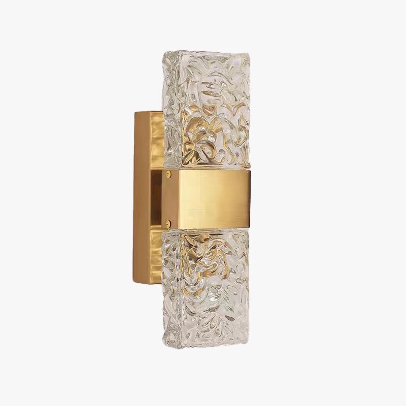 Arisha Moderna LED Trasparente Bellissimo Applique Metallo Acrilico Oro Rettangolare Soggiorno/Camera da Letto