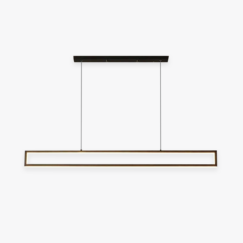 Edge Minimalista LED Lampada a Sospensione Metallo Rettangolare Verticale