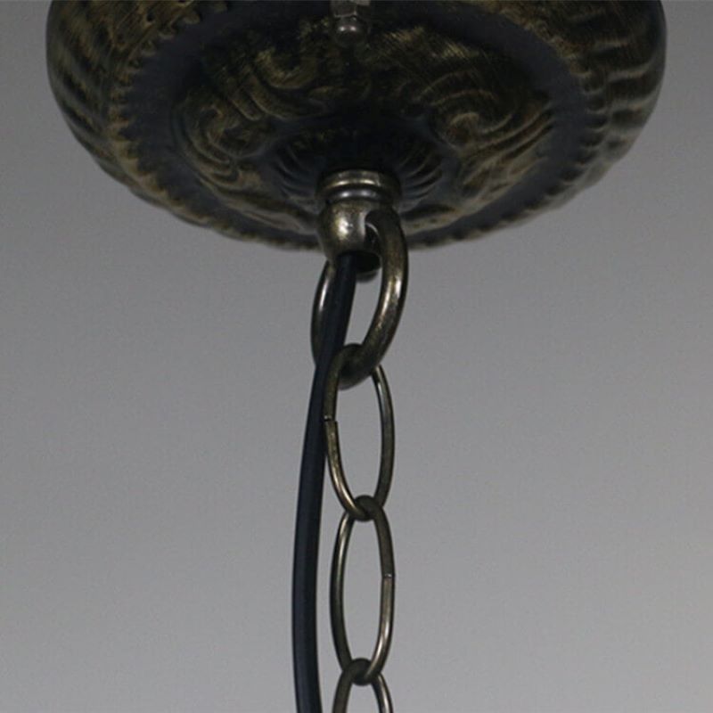 Tiffany Vintage Metallo Vetro Lampade a Sospensione Soggiorno