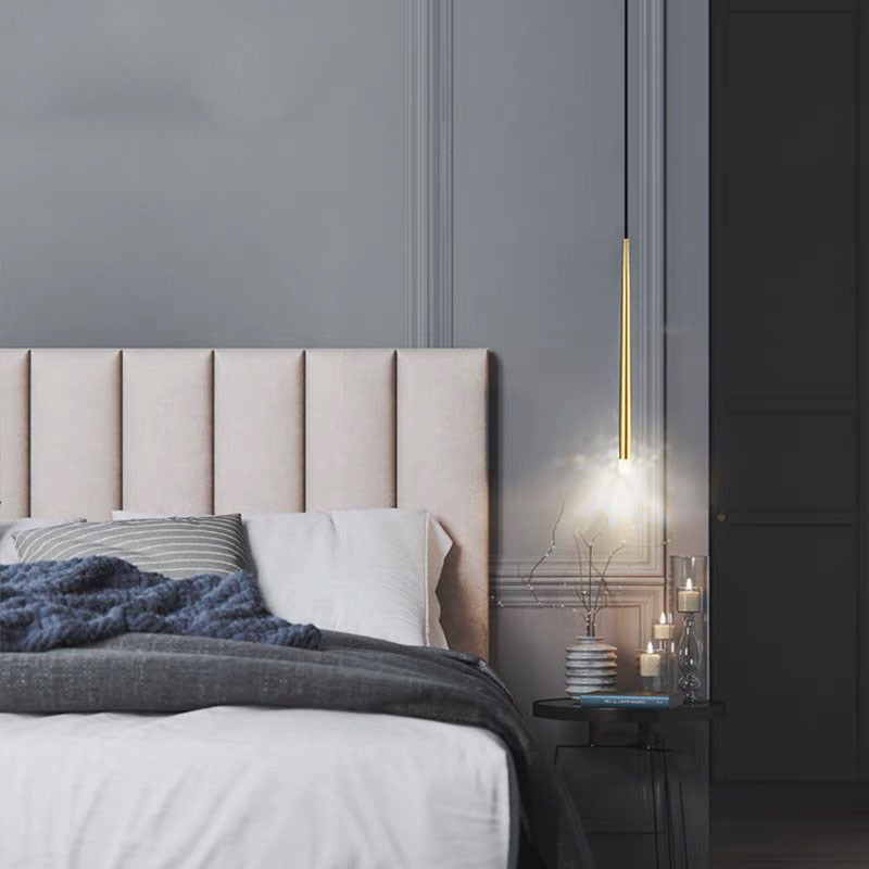 Carr Moderna LED Minimalismo Lampada a Sospensione Metallo Oro Lineare Soggiorno