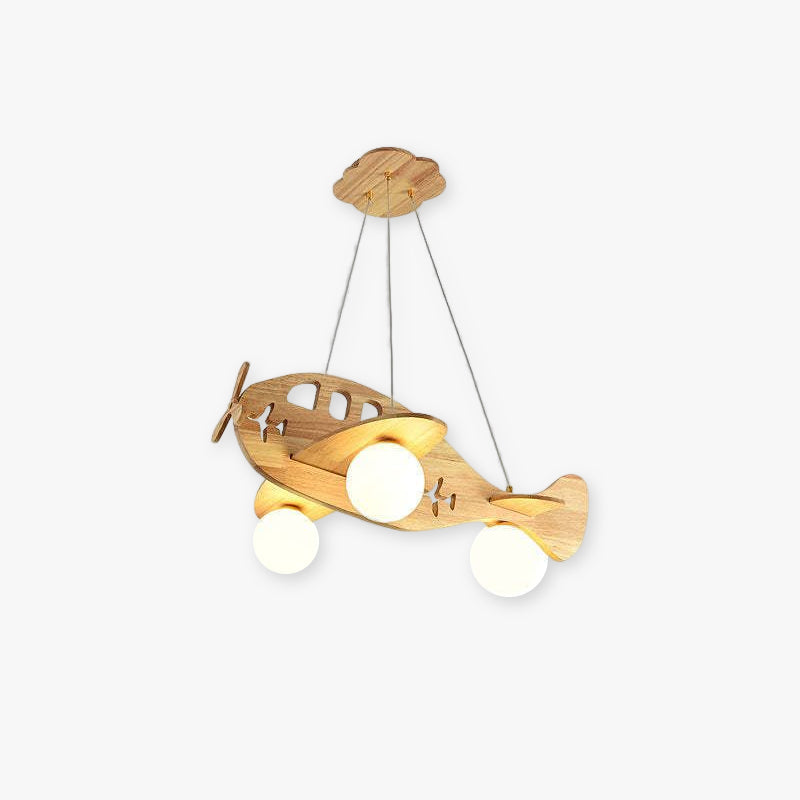 Minori Lampada a Sospensione Aereo Legno Oro Cameda da Letto