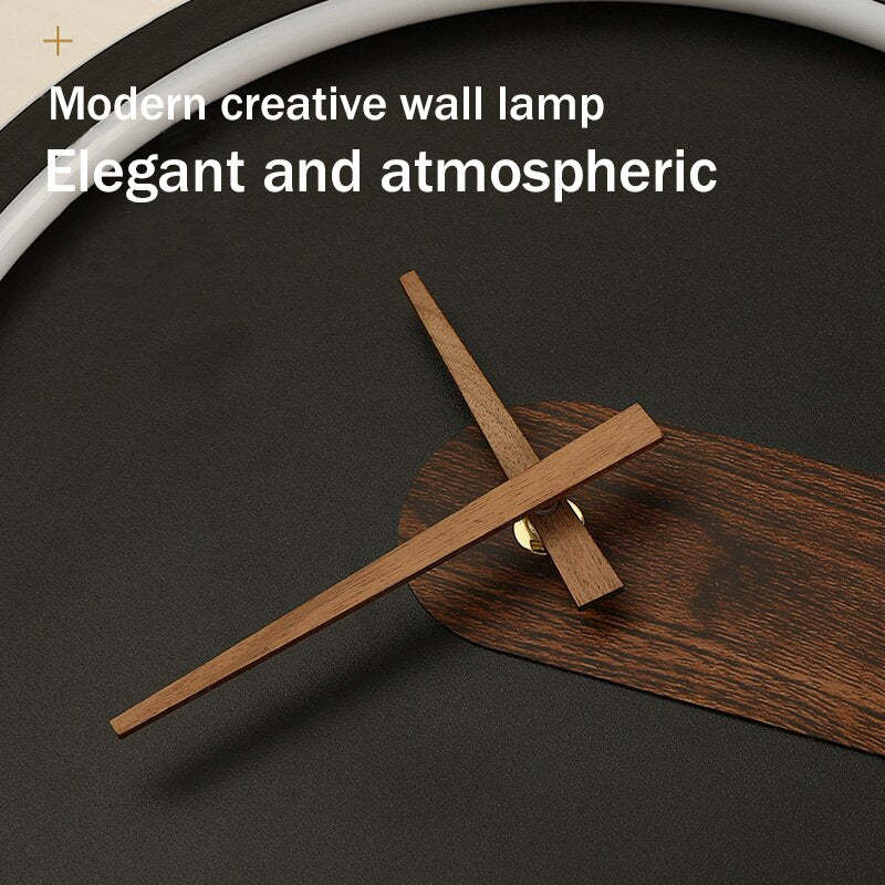 Arisha Moderna Design LED Urbano Applique 3 Colori Marrone Scuro Orologio Soggiorno/Camera da Letto