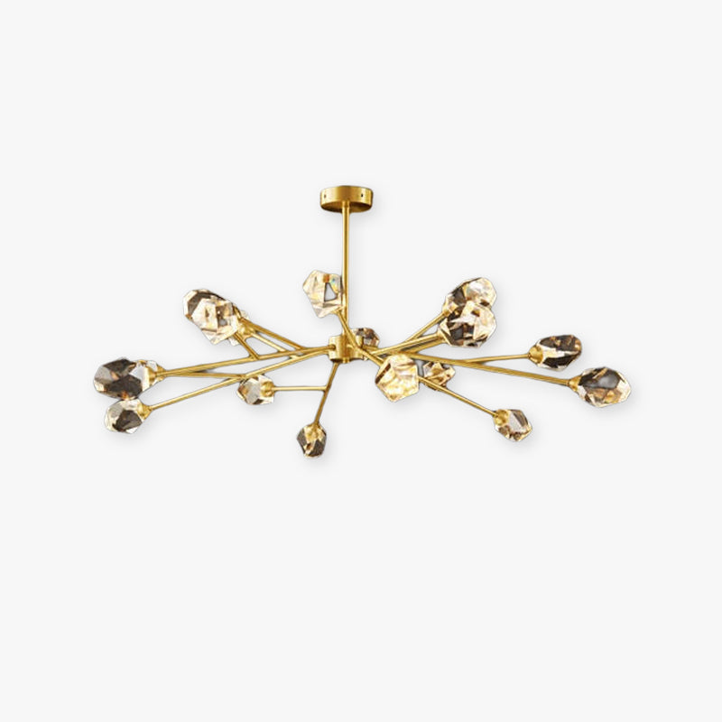 Kristy Lusso LED Bellissimi Lampadario Metallo Cristallo Oro Soggiorno/Camera da Letto