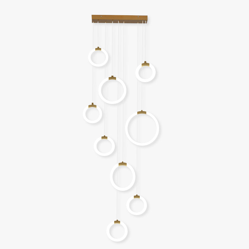 Jibril Minimalista LED Cerchio Bolla Lampada a Sospensione Bianco Metallo Soggiorno/Camera da Letto