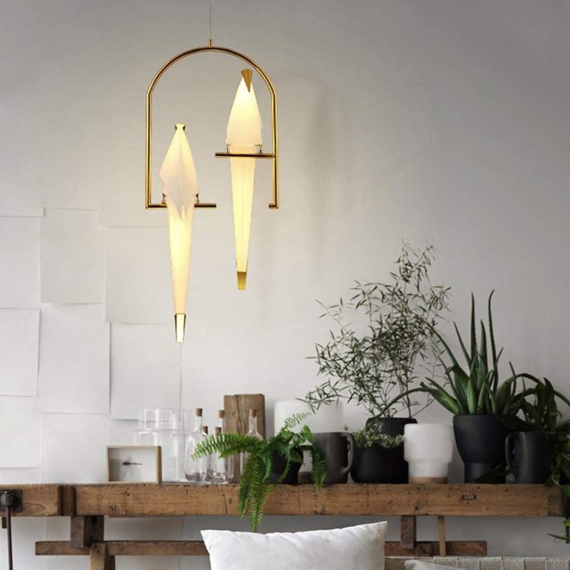 Avi Modern Lampada a Sospensione Vetro Bianco/Chiaro Ucello Nordica Post Moderna