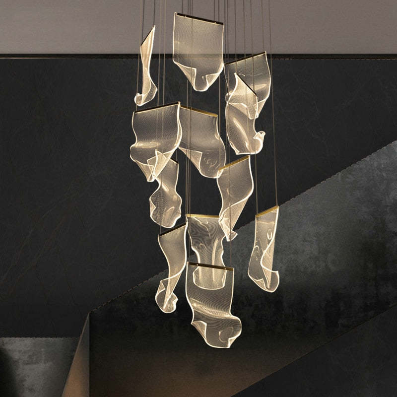 Marylin Moderni Led Lampadari Artistico Acrilico Metallo Oro Soggiorno/Camera da Letto