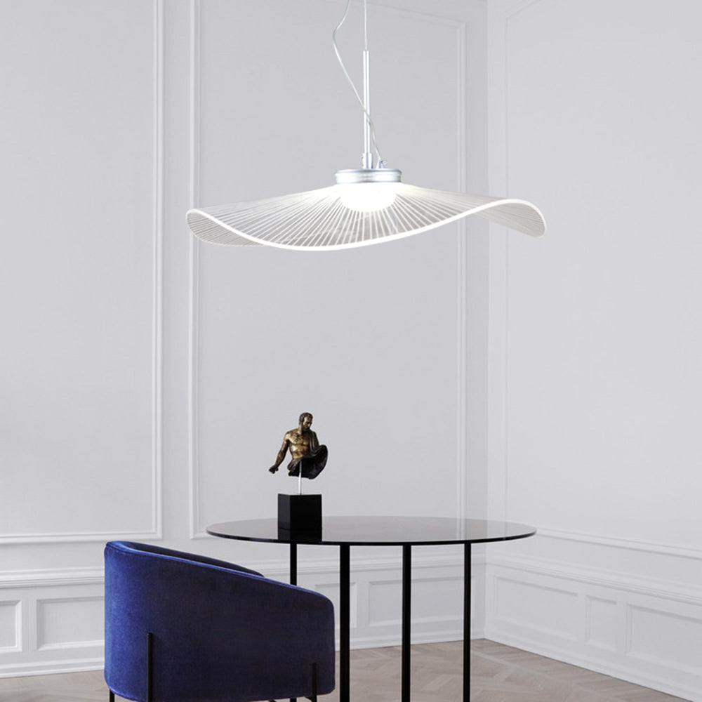 Arisha Lampada a Sospensione Forma Metallo Bianco Designer Lotus Foglia