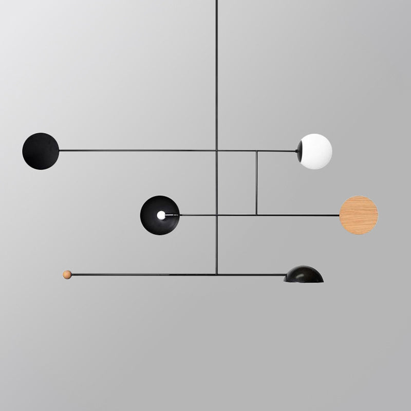 Avi LED Lampada a Sospensione Metallo Rotondo Soggiorno Minimalista