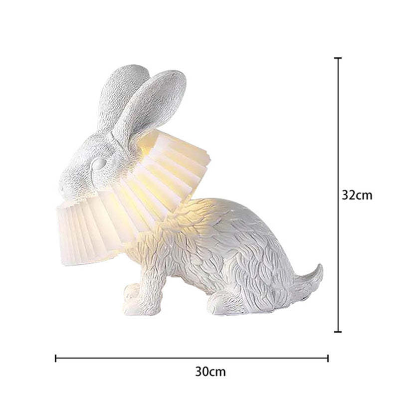 Alice Bellissimo LED Coniglio Lampada da Tavolo Vetro Trasparente Soggiorno/Camera da Letto