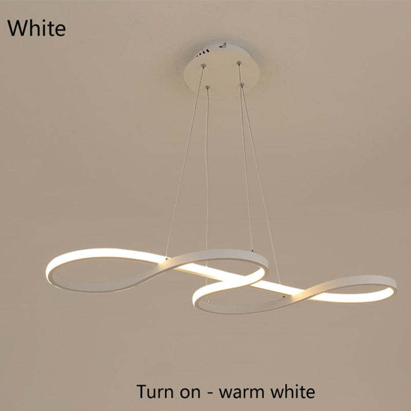 Arisha Lampada a Sospensione Lineare Moderna Nero/Oro/Bianco
