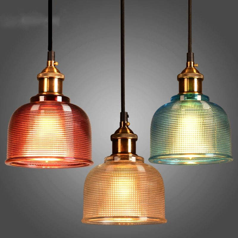 Valentina Colorato Arte Deco LED Lampade a Sospensione Vetro Camera da Letto